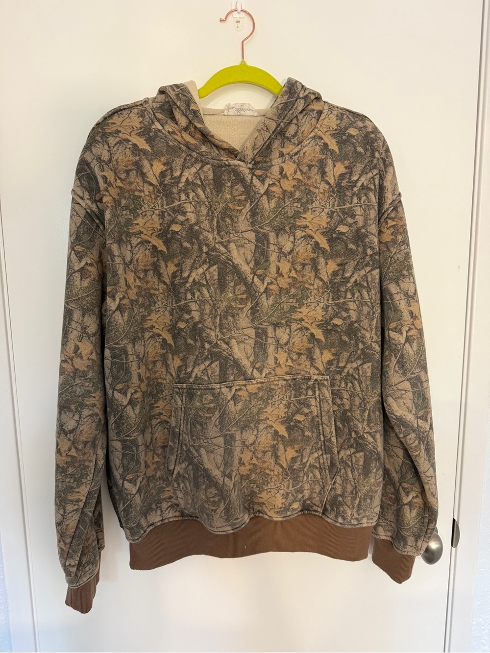 Tictoc Vintage Camo Fleece Hoodie Pullover Sweatshirt Medium